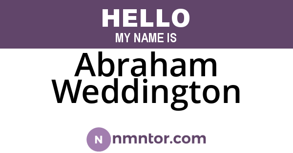 Abraham Weddington