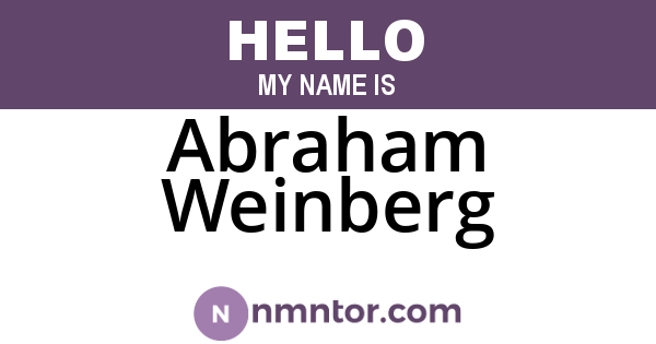 Abraham Weinberg
