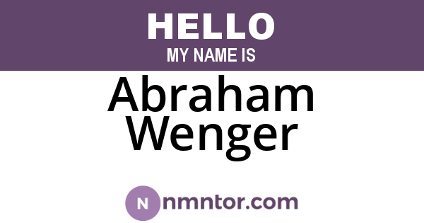 Abraham Wenger