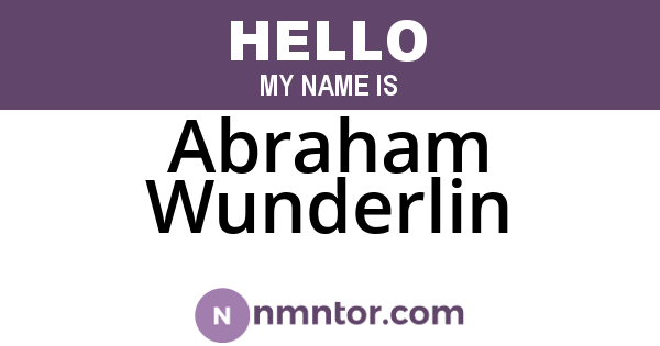 Abraham Wunderlin