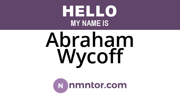 Abraham Wycoff