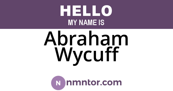 Abraham Wycuff