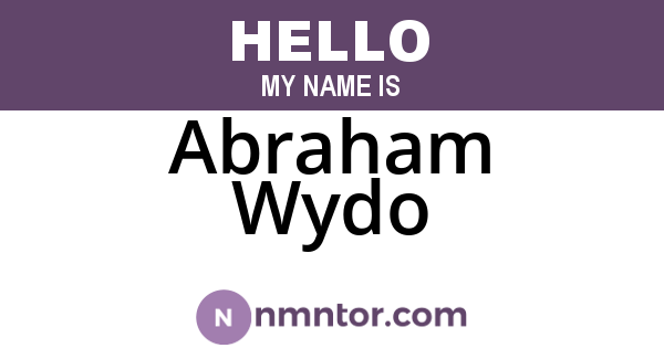 Abraham Wydo