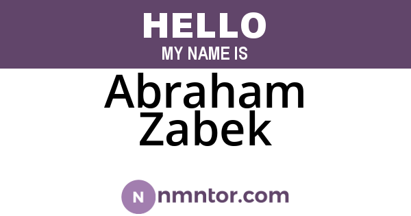 Abraham Zabek