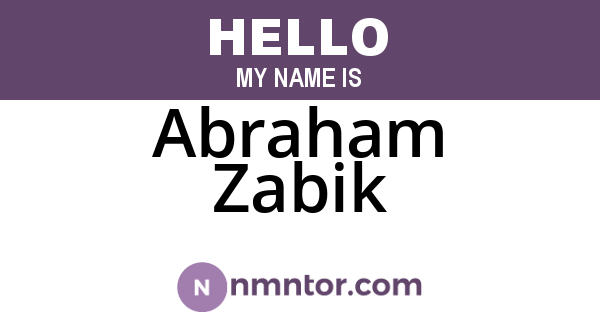 Abraham Zabik