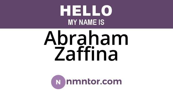 Abraham Zaffina