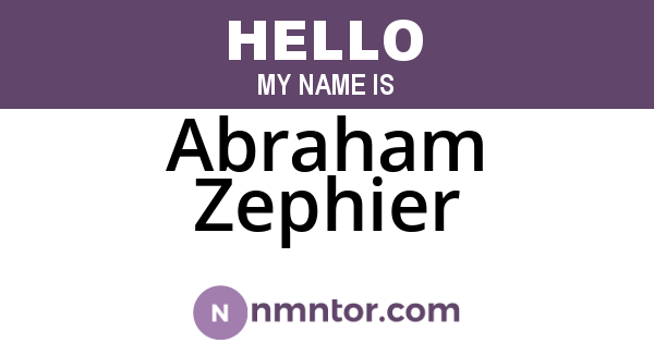 Abraham Zephier