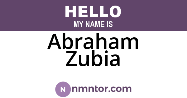Abraham Zubia