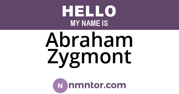 Abraham Zygmont