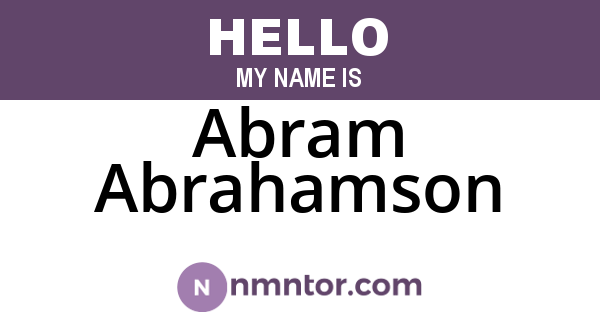 Abram Abrahamson