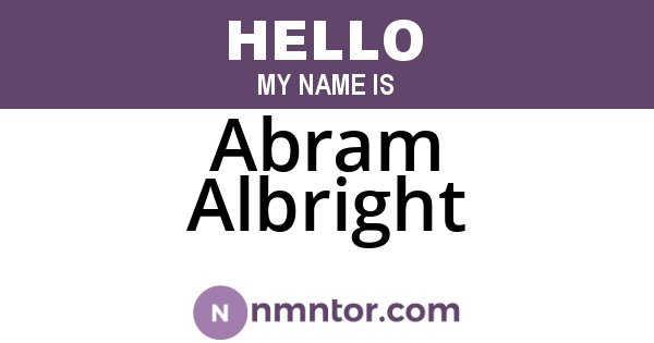 Abram Albright