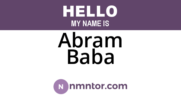 Abram Baba