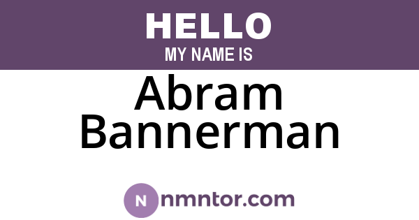 Abram Bannerman