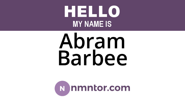 Abram Barbee