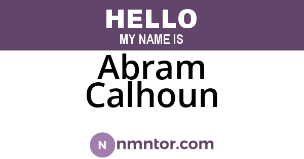 Abram Calhoun