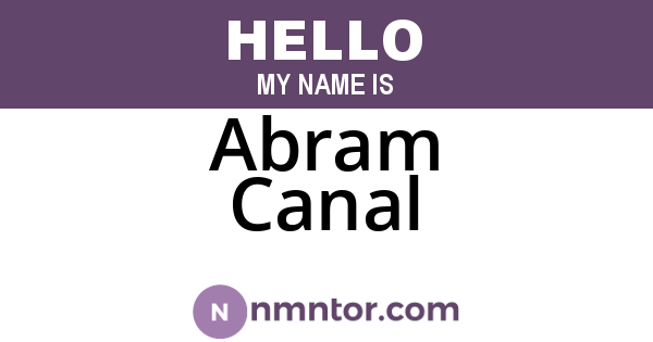 Abram Canal