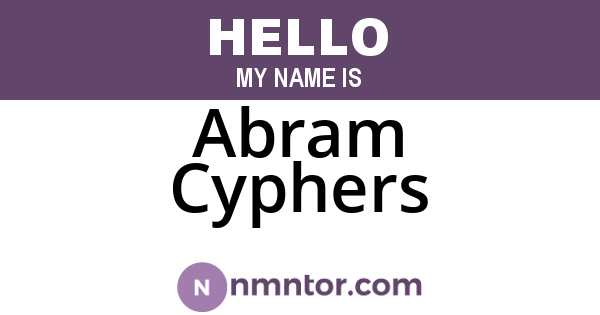 Abram Cyphers