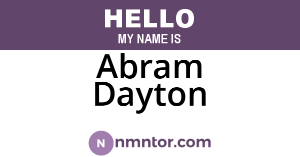 Abram Dayton