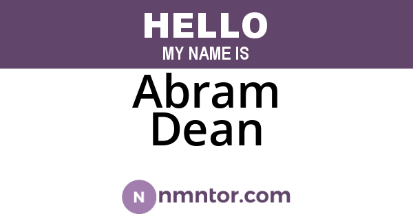 Abram Dean