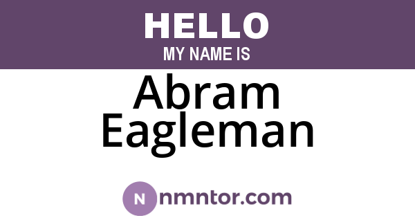 Abram Eagleman