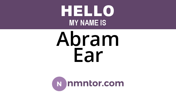 Abram Ear