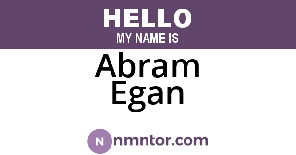 Abram Egan