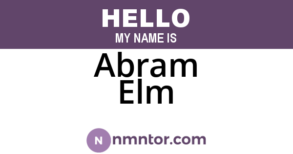 Abram Elm