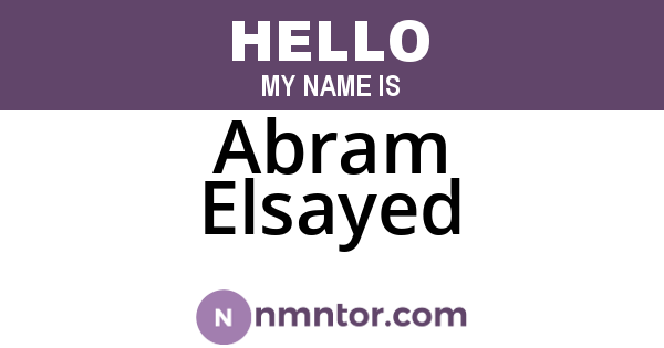 Abram Elsayed