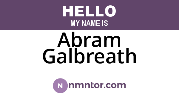 Abram Galbreath