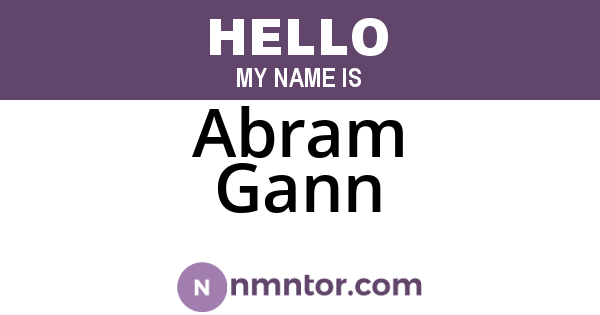 Abram Gann
