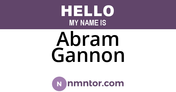 Abram Gannon