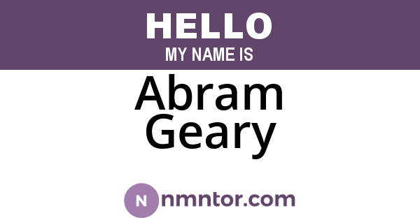 Abram Geary