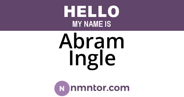 Abram Ingle