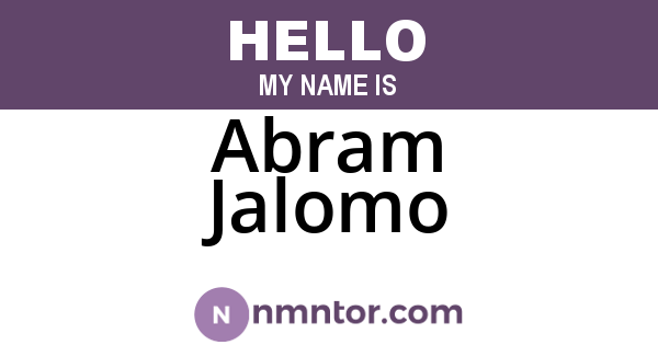 Abram Jalomo