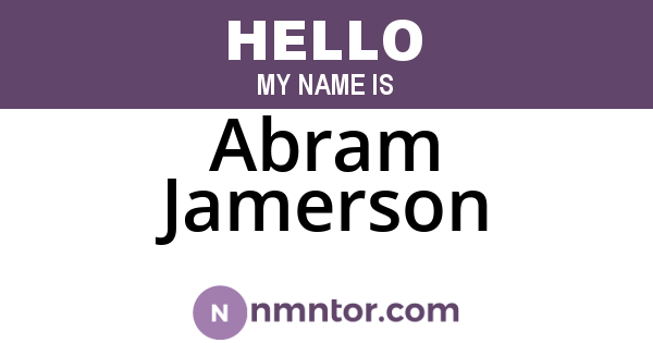 Abram Jamerson