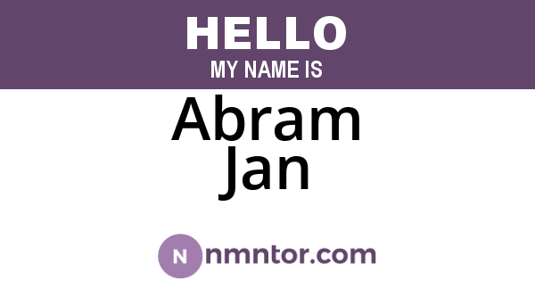 Abram Jan