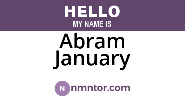 Abram January