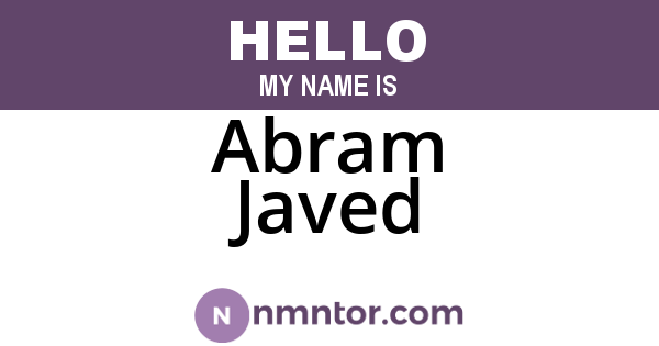 Abram Javed