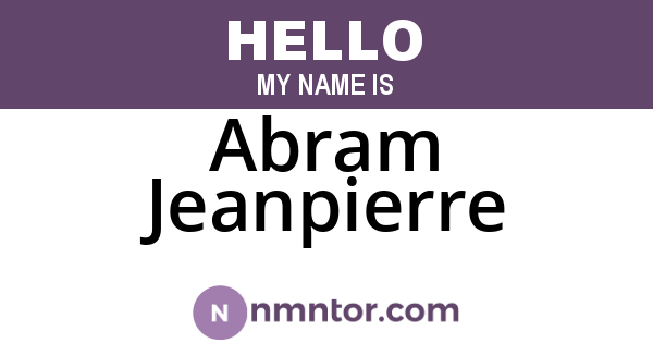 Abram Jeanpierre