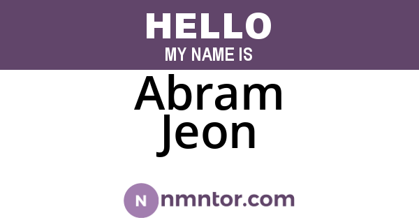 Abram Jeon