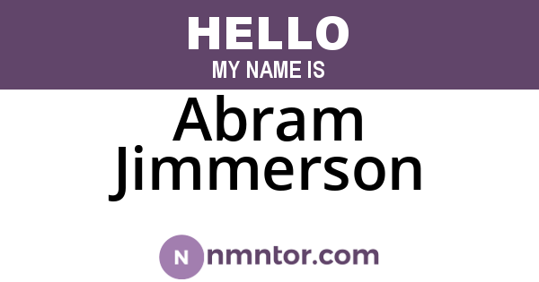 Abram Jimmerson