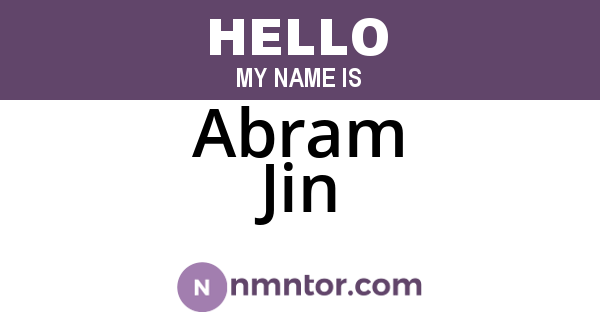 Abram Jin