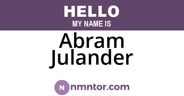 Abram Julander