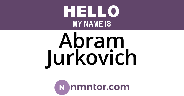 Abram Jurkovich