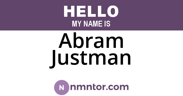 Abram Justman