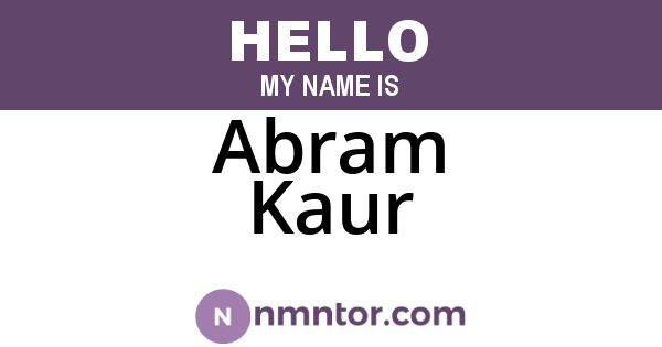 Abram Kaur