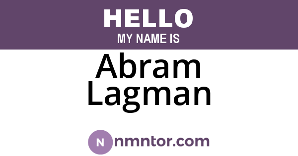 Abram Lagman