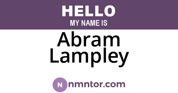 Abram Lampley