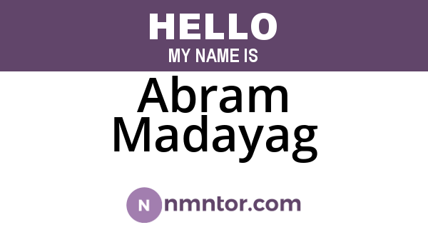 Abram Madayag
