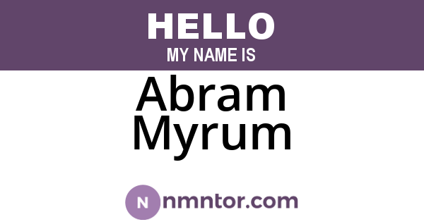 Abram Myrum